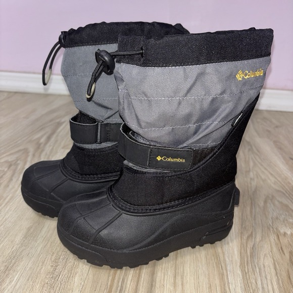 Columbia Other - Columbia Waterproof Insulated Snow Boots Kids Size 1 Black Gray